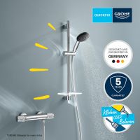 Vorschau: Grohe Precision Feel Duschthermostat mit Brausestange 60cm & Handbrause, chrom 34791001