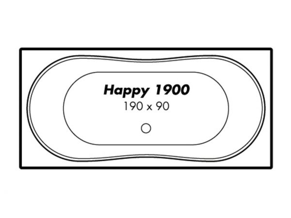 Polypex HAPPY 1900 Rechteck-Badewanne 190x90cm
