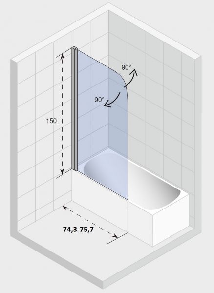 RIHO Novik Duschabtrennung Z107 GZT9300075