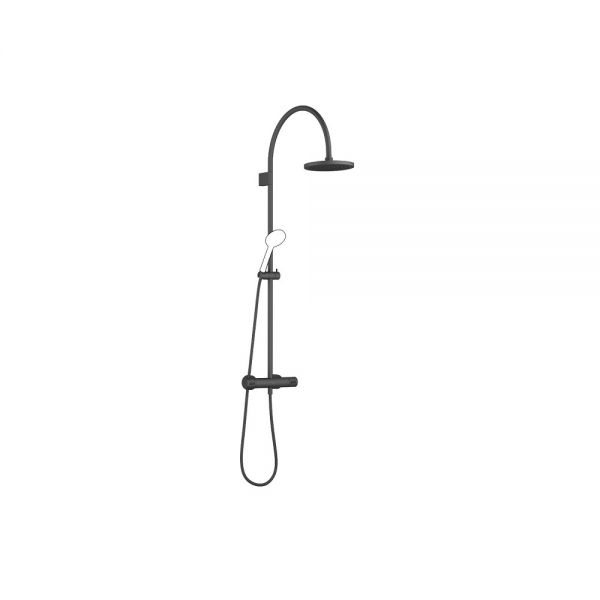 Dornbracht Showerpipe mit Brause-Thermostat ohne Handbrause, schwarz matt 34459892-33