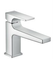 Hansgrohe Metropol Einhebel-Waschtischmischer 100 mit Hebelgriff und Push-Open Ablaufgarnitur, chrom