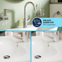 Vorschau: Grohe QuickFix Swift Waschtischarmatur L-Size, Zugstangen-Ablaufgarnitur, chrom