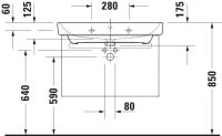 Vorschau: Duravit Duravit No.1 Waschtisch 80x46cm, mit Überlauf, ohne Wondergliss, weiß 23758000002