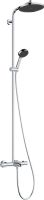 hansgrohe Activera S Duschsystem 240 1 Strahlart Wannenthermostat Ecostat Fine chrom 28871000