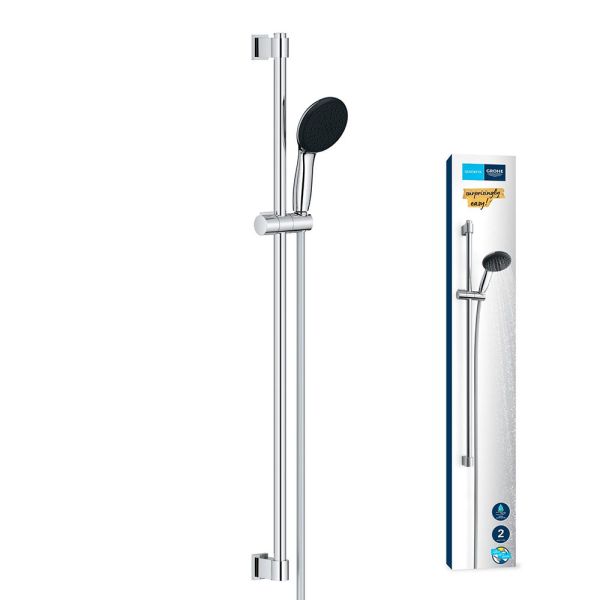 Grohe QuickFix Vitalio Start 110 Brausestangenset 90cm mit Handbrause, wassersparend chrom 26954001