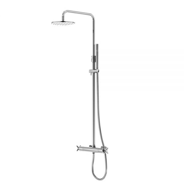 Steinberg Brauseset mit Thermostatarmatur, Regenbrause und Handbrause, Easy Clean