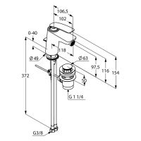 Vorschau: Kludi Balance Bidet-Einhandmischer, weiß/chrom