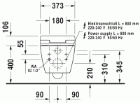 Vorschau: Duravit Dusch-WC KOMPLETTSET SensoWash Slim inkl. MEPA Montageelement und Betätigungsplatte, weiß