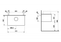 Vorschau: Laufen Sonar Schubladenelement mit 1 Auszug, Breite 77,5cm H4054110341421_1