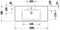 Vorschau: Duravit D-Neo Waschtisch rechteckig 100,5x48cm, mit Überlauf, mit Wondergliss, weiß 23671000601