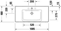 Vorschau: Duravit D-Neo Waschtisch 100,5x48cm, mit Überlauf, mit Wondergliss, weiß 23671000001