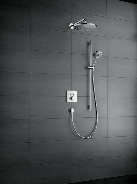 Hansgrohe Raindance Select S 300 2jet Kopfbrause mit Brausearm, 39cm, weiß/chrom