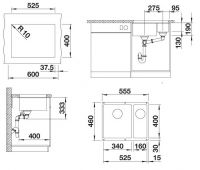 Vorschau: Blanco Rotan 340/160-U Granitspüle SILGRANIT® Hauptbecken links