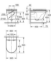 Vorschau: Grohe Euro Keramik Wand-WC Set mit WC-Sitz, weiß