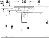 Vorschau: Duravit D-Neo Waschtisch rechteckig 55x44cm, mit Überlauf und WonderGliss, weiß