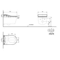 Vorschau: TOTO RW auto flush WASHLET® Dusch-WC Aufsatz mit weißer Leiste, weiß TCF802EAG#NW1