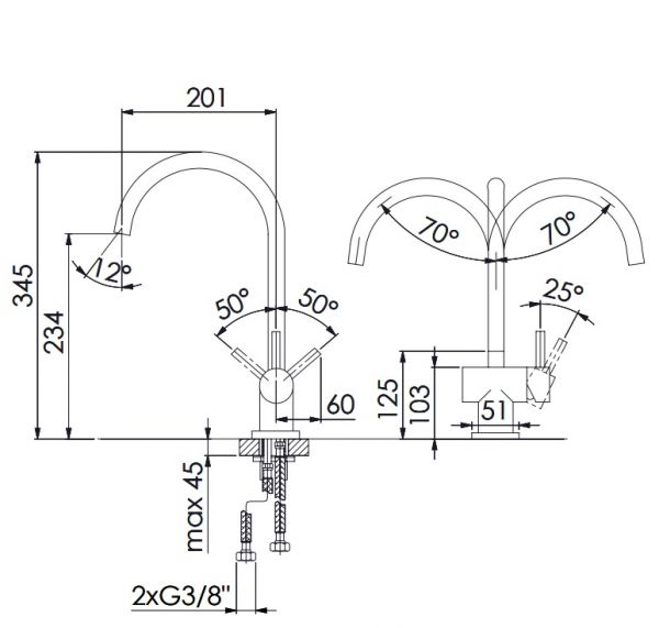 Steinberg Serie 100 Spültisch-Einhebelmischer-Batterie, matt black 1001400s