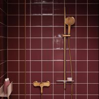 Grohe Vitalio Joy+ 120 Brausestangen-Set, 3 Strahlarten, warm sunset gebürstet 134866DL00