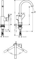 Vorschau: Hansgrohe Rebris S Einhebel-Waschtischarmatur 210 mit Schwenkauslauf, schwarz matt 72536670