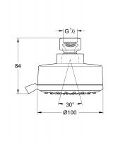 Vorschau: Grohe Tempesta Cosmopolitan 100 Kopfbrause 4 Strahlarten, chrom