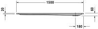 Vorschau: Duravit Starck Slimline Duschwanne rechteckig 75x150cm, Sanitäracryl, weiß
