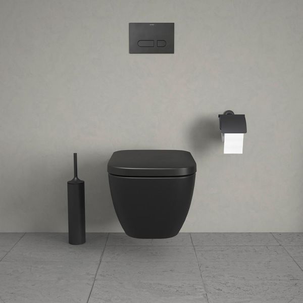 Duravit Happy D.2 WC-Sitz mit Absenkautomatik, abnehmbar, anthrazit matt