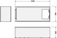 Vorschau: Duravit No.1 Badewannenträger 167x72x51,5cm für Badewanne 700490, weiß