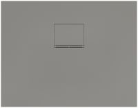 Vorschau: Villeroy&Boch Squaro Infinity Quaryl®-Duschwanne, lange Seite geschnitten an der Wand, 90x70cm, grey, UDQ9070SQI2BV-3S