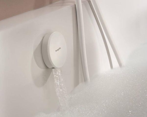 hansgrohe Exafill Fertigset Wanneneinlauf, Ab- und Überlaufgarnitur, weiß matt/weiß glanz