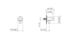 Vorschau: Dornbracht Serienneutral Wandanschlussbogen mit integriertem Brausehalter