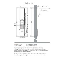 Vorschau: WimTec OCEAN P10 - HyPlus PRO 12 V Elektronisches Duschpaneel, Glas schwarz