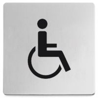 ZACK INDICI Hinweisschild Rollstuhl, selbstklebend, edelstahl seidenmatt