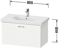 Vorschau: Duravit XBase Waschtischunterschrank 80cm, mit 1 Auszug, passend zu Waschtisch D-Code 034285