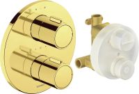 Duravit Duschthermostat rund, Unterputz mit Grundkörper, gold TH4200008034