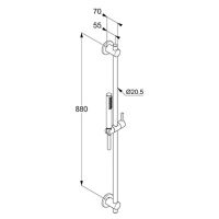 Vorschau: Kludi Nova Fonte Puristic Brausegarnitur 90cm mit Stabhandbrause 1jet, mattschwarz