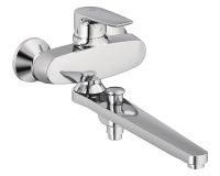 Kludi Pure&Solid Wannenfüll- und Brausemischer, Ausladung 31cm, chrom 324910575