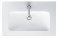 Vorschau: Duravit ME by Starck Waschtisch 63x40cm, 1 Hahnloch, mit Überlauf, WonderGliss, weiß seidenmatt 23426332001