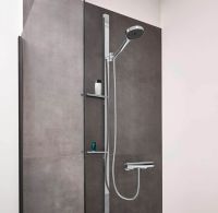 Vorschau: Hansgrohe Finoris Einhebel-Duscharmatur Aufputz, chrom 76620000 Brausestange 27645000 Rainfinity Handbrause 26864000 2