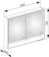 Vorschau: Keuco Royal Lumos Spiegelschrank für Wandvorbau 100x73,5cm