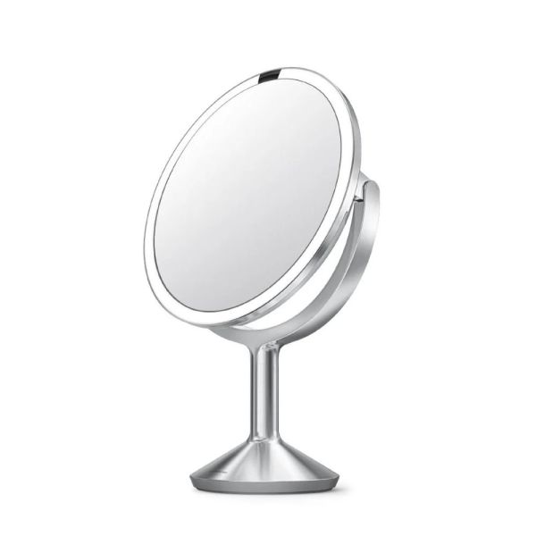 simplehuman Sensorspiegel trio max Ø25cm, kabelgebunden, edelstahl gebürstet