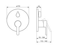 Vorschau: Hansa Hansadesigno Style Fertigmontageset rund mit Funktionseinheit Einhand-Wannen-Batterie, chrom