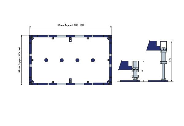 Villeroy&Boch ViFrame Montagerahmen für größere Duschrahmen ab 100x100cm