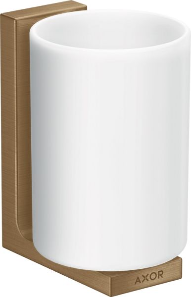 Axor Universal Rectangular Zahnputzbecher, brushed bronze 42604140