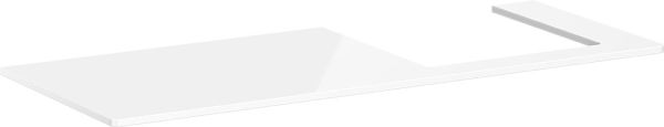 Hansgrohe Xelu Q Konsole 136cm mit Ausschnitt rechts, für Aufsatzwaschtisch 50x48cm weiß glanz 54098050