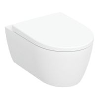 Geberit iCon Set Wand-WC Tiefspüler, geschlossene Form, Rimfree, mit WC-Sitz, weiß 500683002