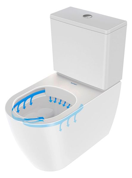 Duravit Soleil by Starck Stand-WC für Kombination, Tiefspüler, spülrandlos, HygieneGlaze, weiß