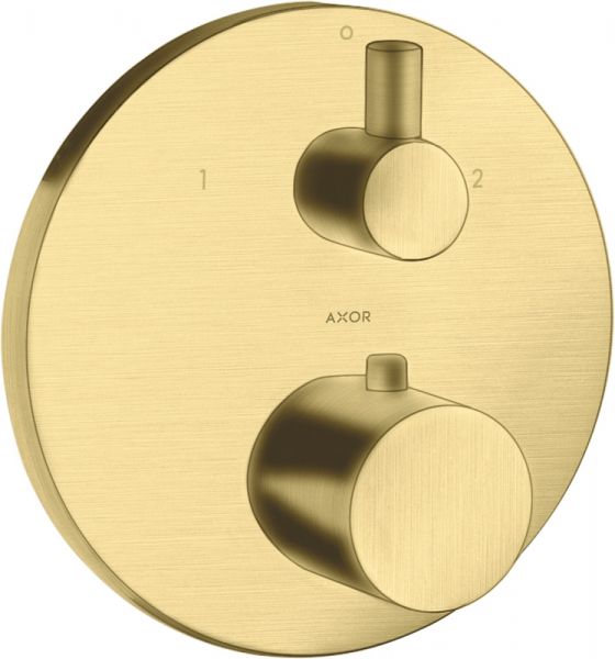 Axor Uno Thermostat Unterputz mit Ab- und Umstellventil brushed brass 38720950