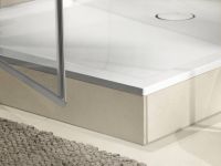 Vorschau: Villeroy&Boch Futurion Flat Quaryl®-Duschwanne, Eckmontage, flächenbündiger Einbau, 160x90cm UDQ1690FFL2V-01
