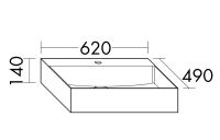 Vorschau: Burgbad Sys30 Mineralguss-Aufsatzwaschtisch, 62x49cm