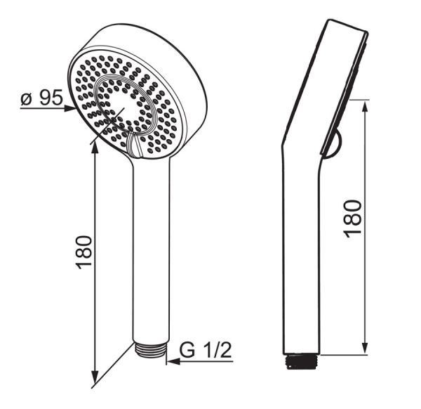 Hansa Hansabasicjet Handbrause, 3-strahlig, chrom